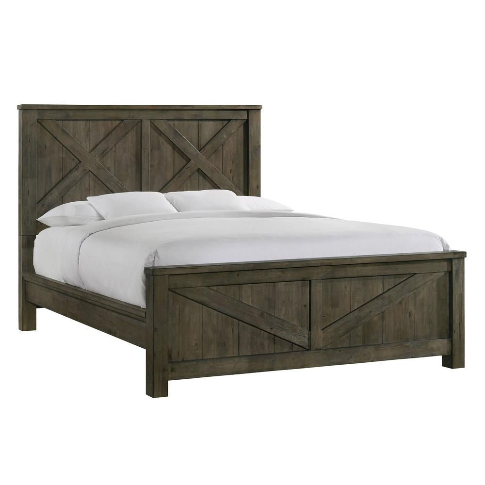 Memphis King Panel Bed in Grey