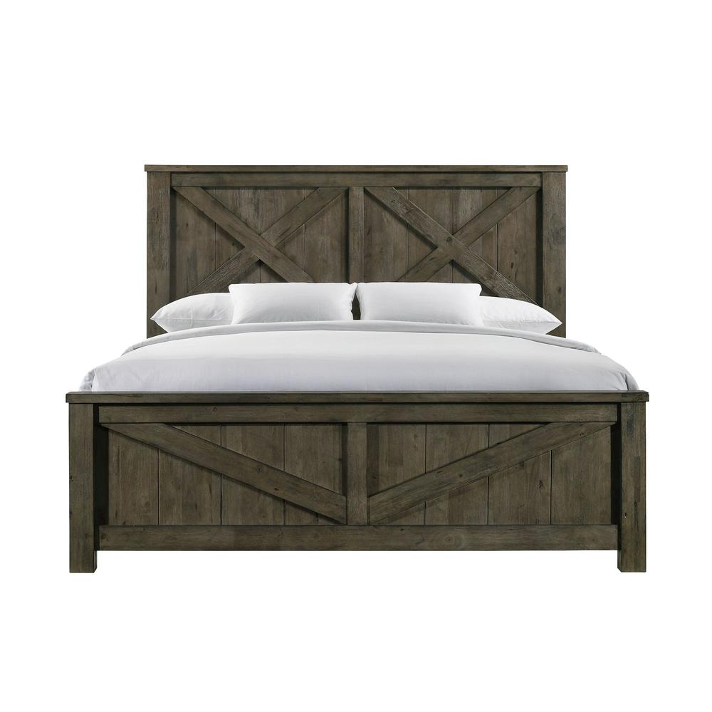 Memphis King Panel Bed in Grey