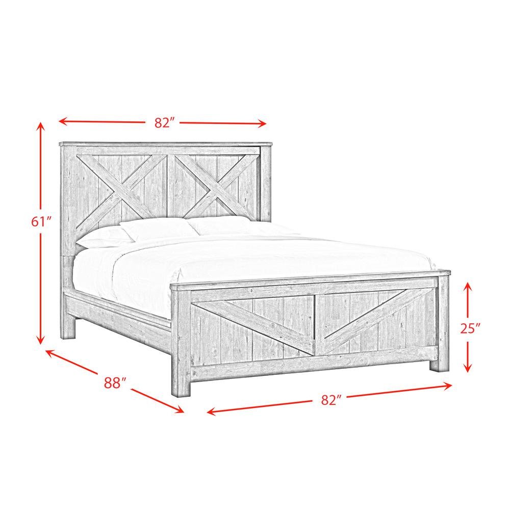 Memphis King Panel Bed in Grey