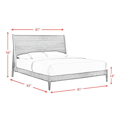 Zuma King 4PC Bedroom Set in Walnut