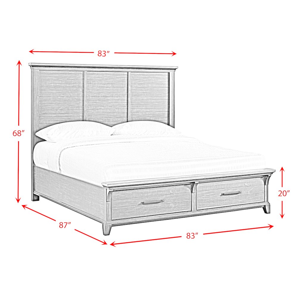 Johnshaven  King Storage Bed in Espresso & Brown