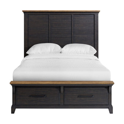 Johnshaven  Queen Storage Bed in Espresso & Brown