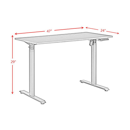 Torres Adjustable Desk in Black - 3A Packing