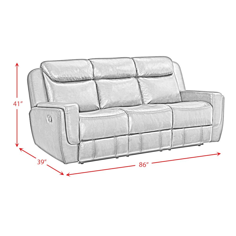 Lynx 3PC Living Room Set in Neono Brown-Sofa, Loveseat & Recliner