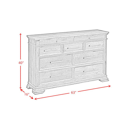 Park Ridge 9-Drawer Dresser in Charcoal