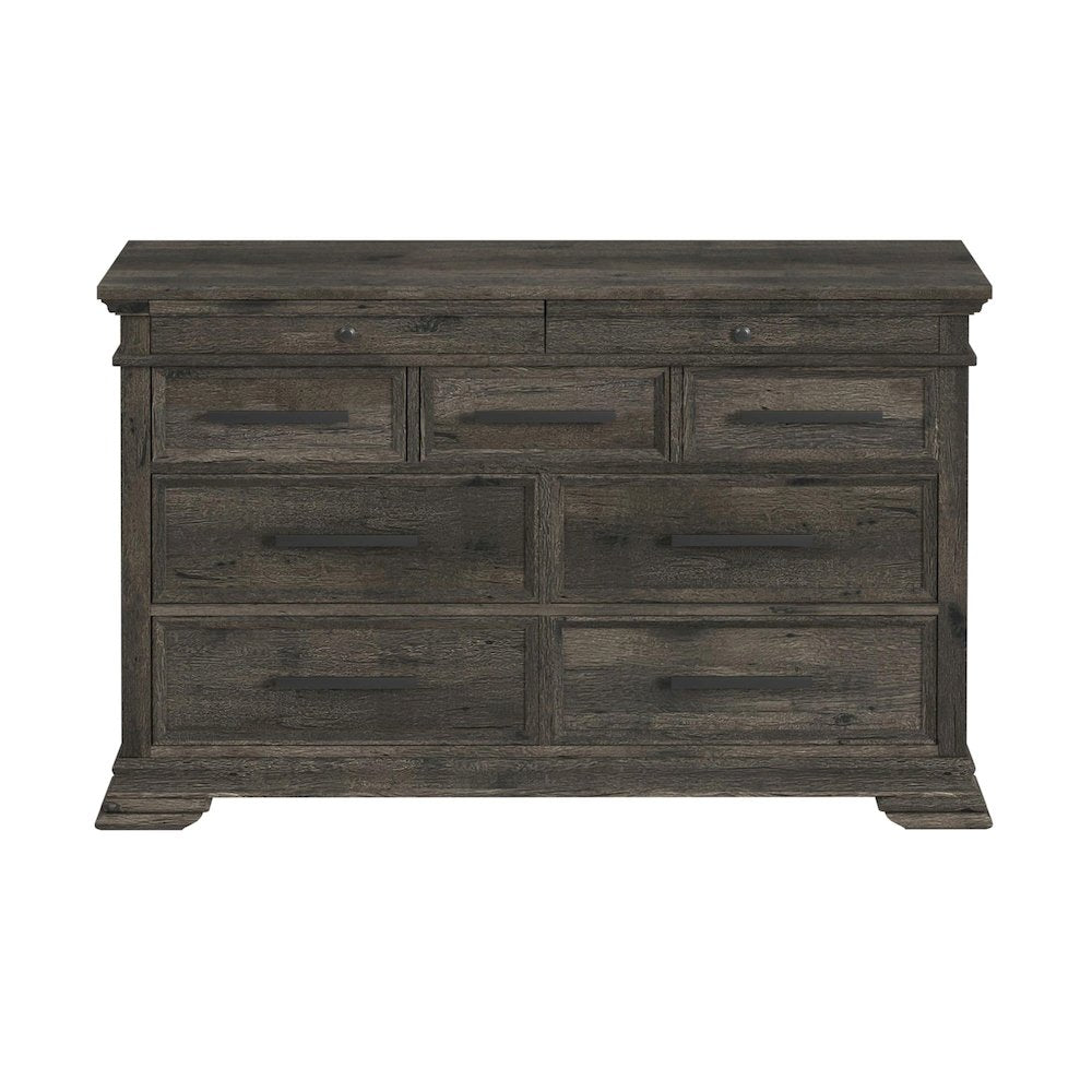 Park Ridge 9-Drawer Dresser in Charcoal