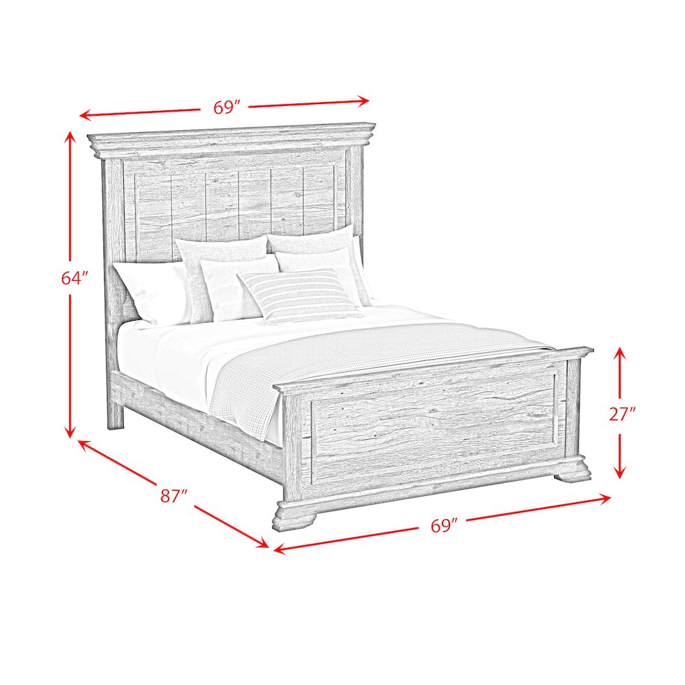 Park Ridge Queen Panel 5PC Bedroom Set in Charcoal