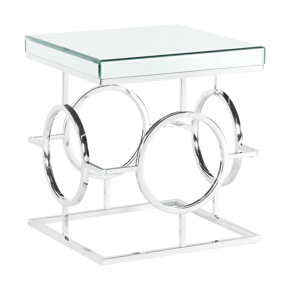 Katie Square Mirrored End Table
