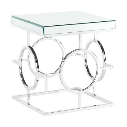 Katie Square Mirrored End Table