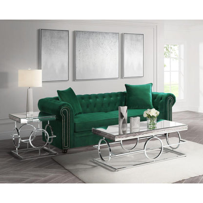 Katie Square Mirrored End Table