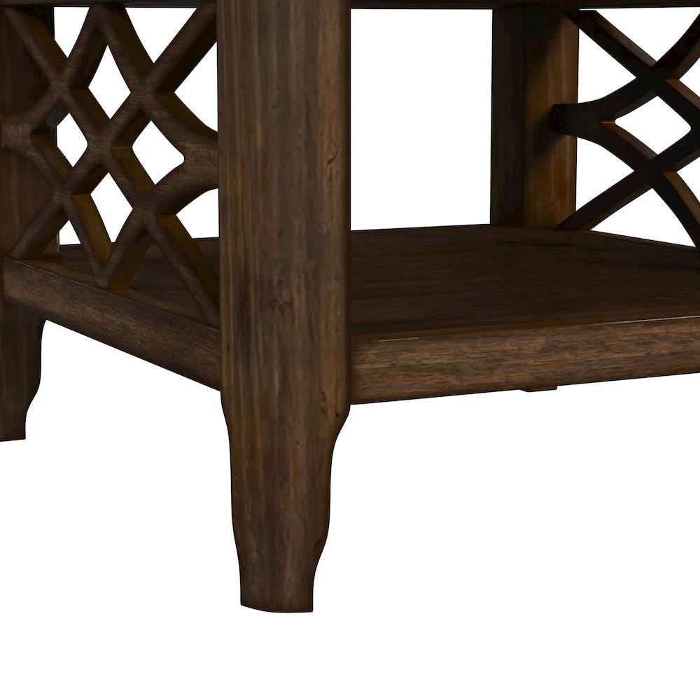 Stark 3PC Occasional Table Set in Cherry-Coffee Table & Two End Table