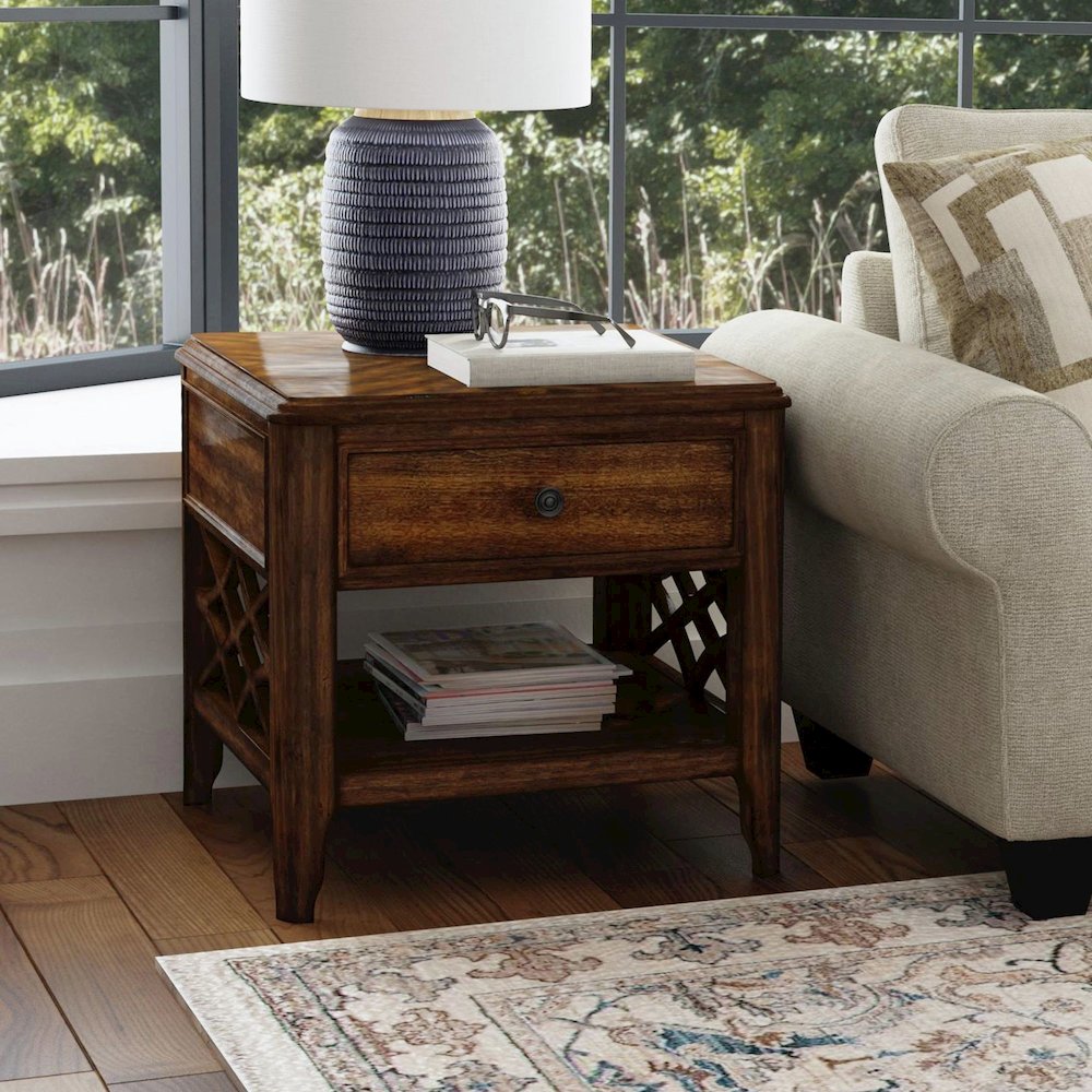 Stark End Table in Cherry