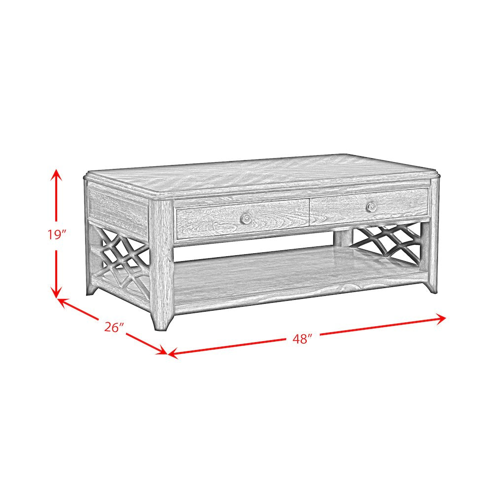 Stark 3PC Occasional Table Set in Cherry-Coffee Table & Two End Table