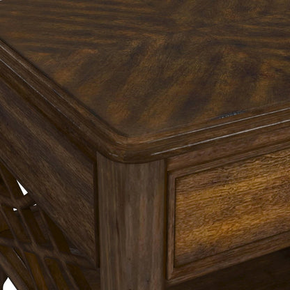 Stark 3PC Occasional Table Set in Cherry-Coffee Table & Two End Table