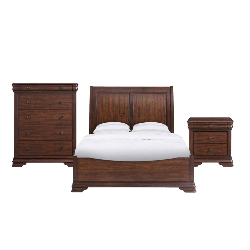 Stark Queen 3PC Bedroom Set in Cherry