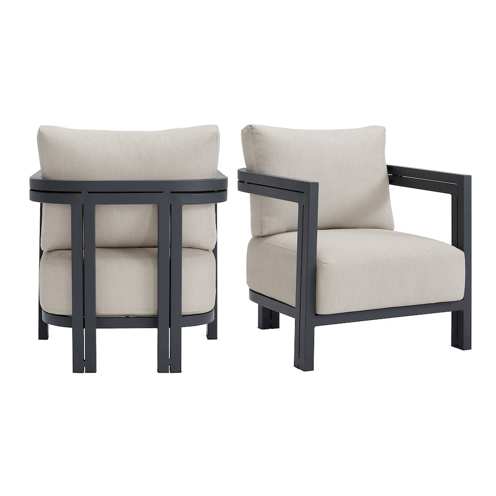 Playa Chair - Dark Grey and Olefin Beige (2 Per Carton)