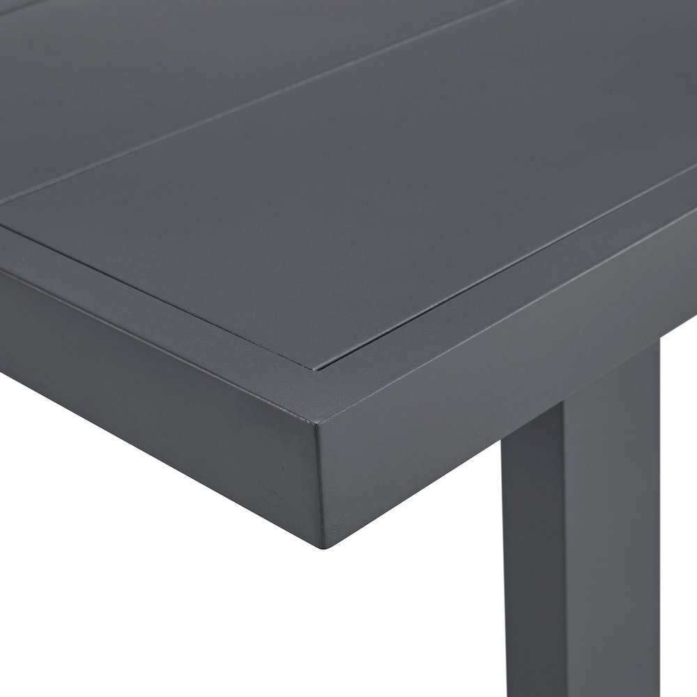 Playa 7PC Standard Height Dining Set in Dark Grey-Table and Six Chairs
