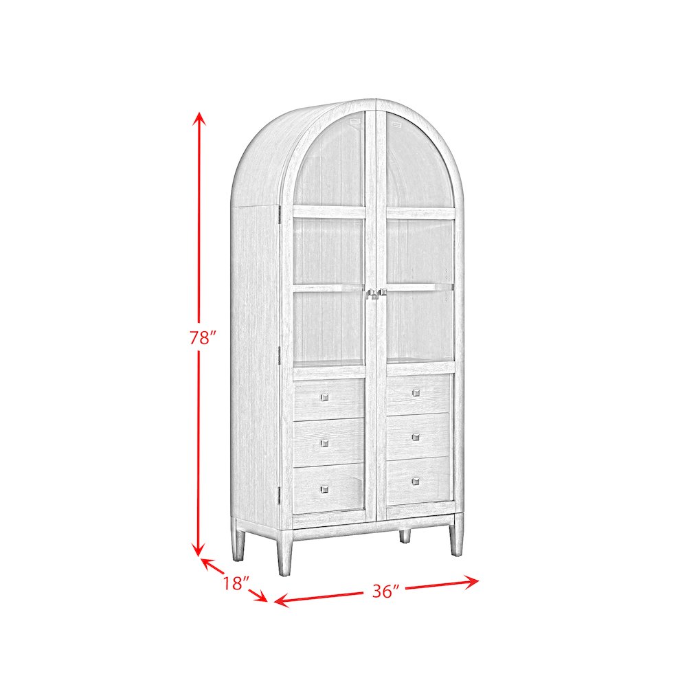 Beth Display Cabinet in Brown Oak
