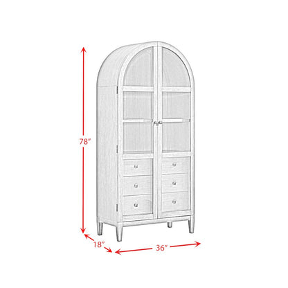 Beth Display Cabinet in Brown Oak