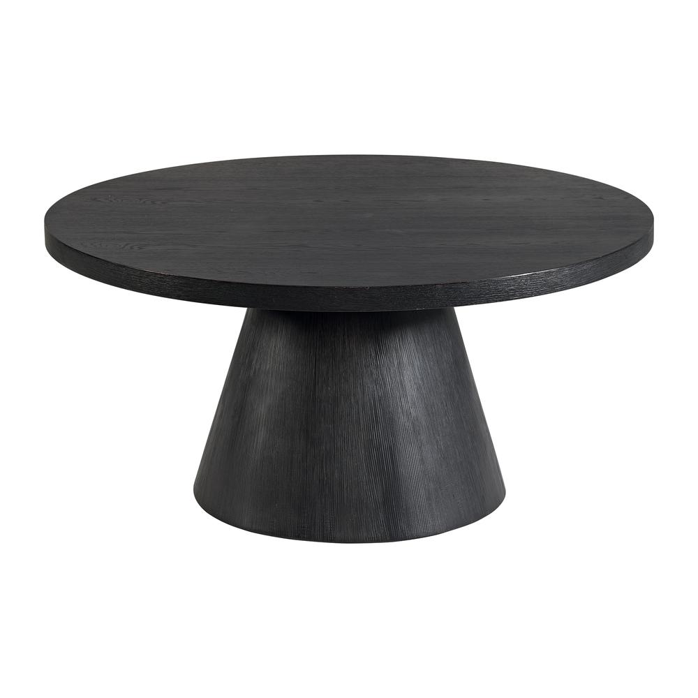 Canal 2PC Occasional Table Set in Black-Coffee Table & End Table