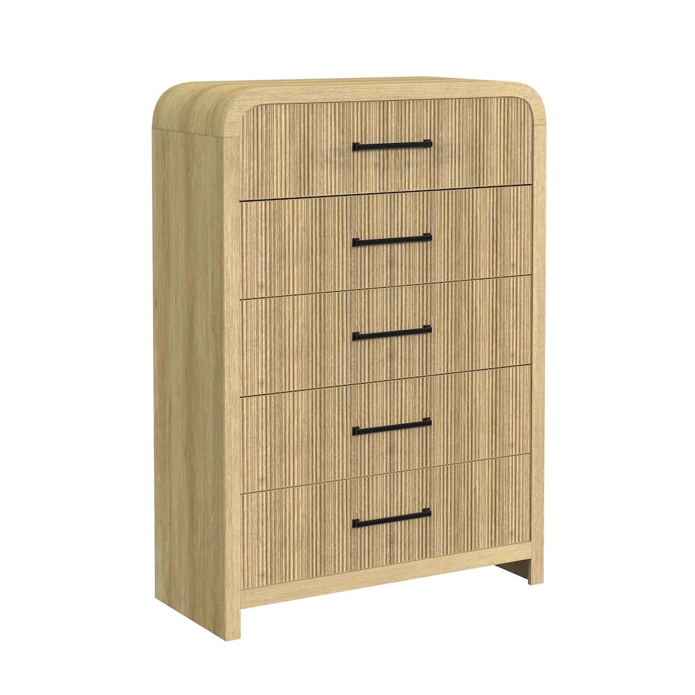 Woodridge Twin Storage 5PC Bedroom Set in Natural