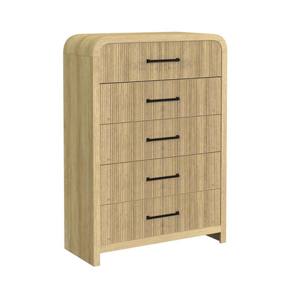 Woodridge Twin Storage 5PC Bedroom Set in Natural