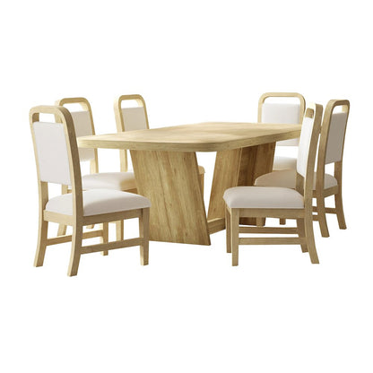 Ridgemont 7PC Standard Height Dining Set in Natural-Table and Six Chairs