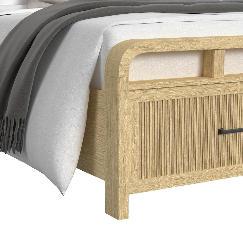 Woodridge Twin Storage 5PC Bedroom Set in Natural