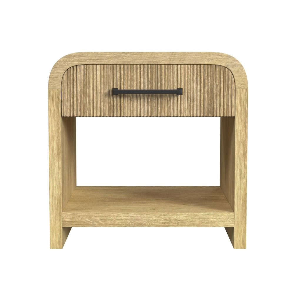 Woodridge End Table with USB in Natural