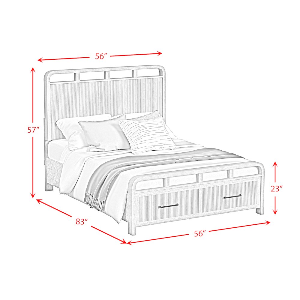 Woodridge Full Storage 5PC Bedroom Set in Natural