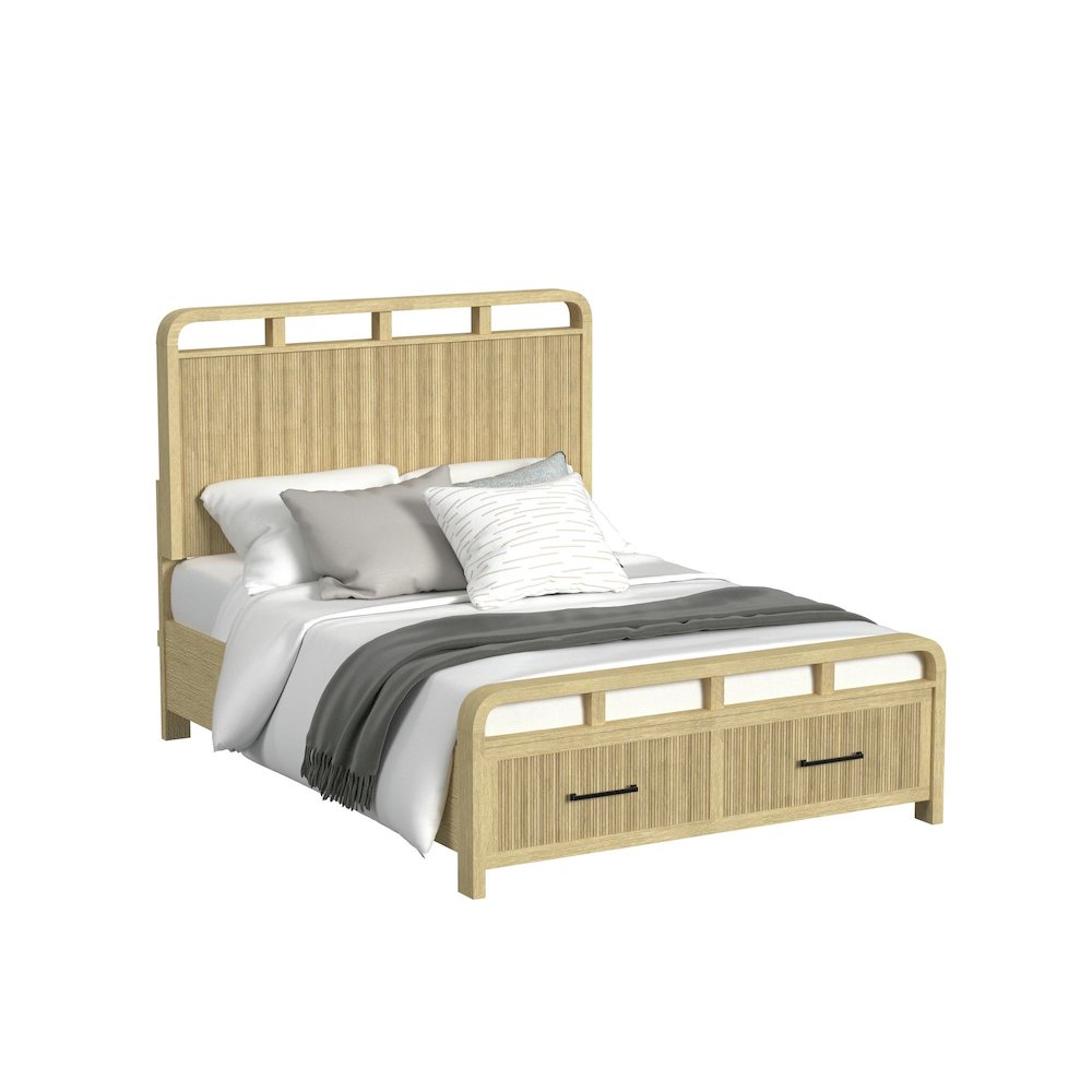 Woodridge Full Storage 5PC Bedroom Set in Natural