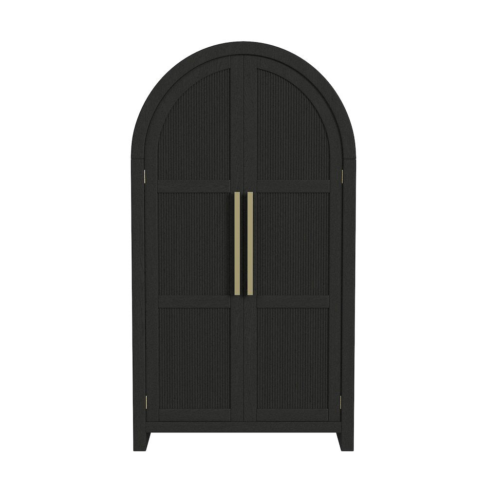 Ridgemont Large Bookcase in Black with Grain