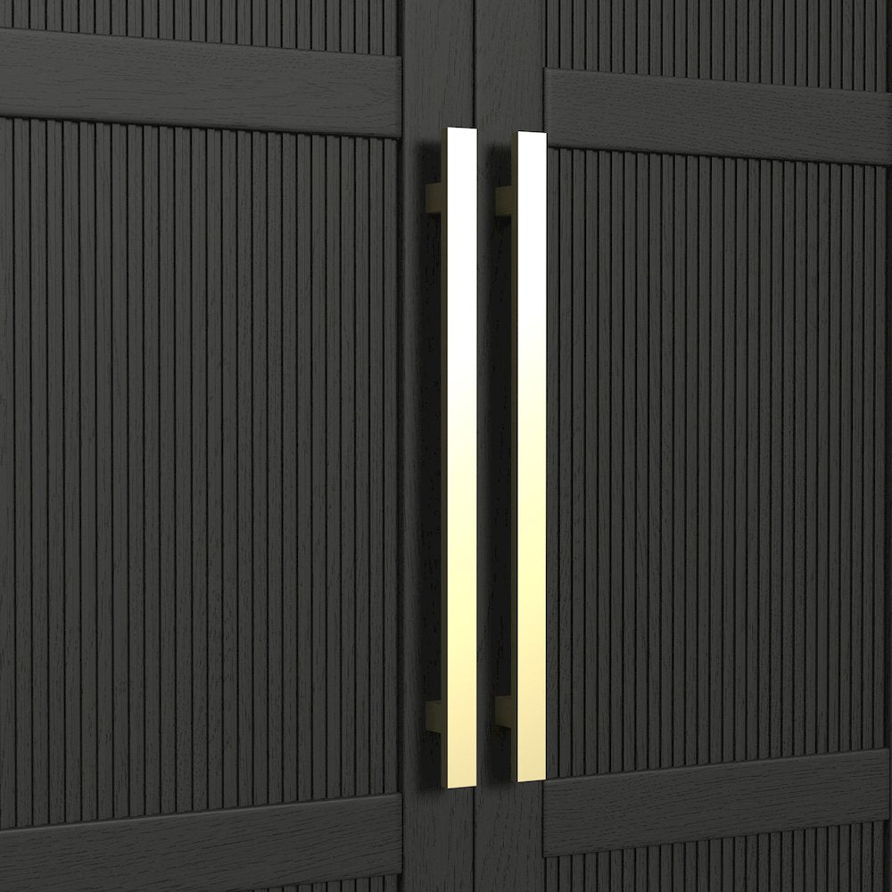 Ridgemont Large Bookcase in Black with Grain