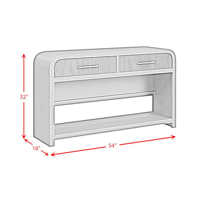 Woodridge Sofa Table with Bottom Shelf in Natural