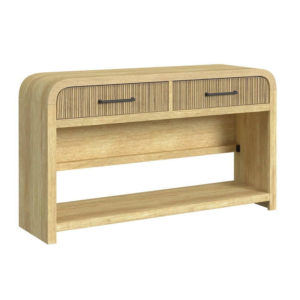 Woodridge Sofa Table with Bottom Shelf in Natural