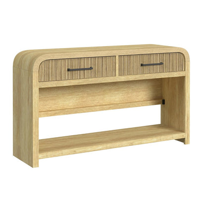 Woodridge Sofa Table with Bottom Shelf in Natural