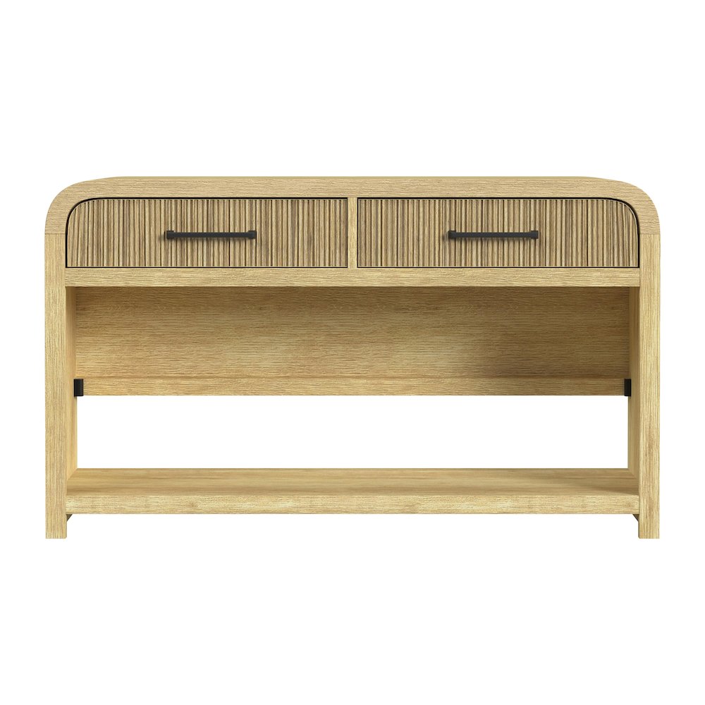 Woodridge Sofa Table with Bottom Shelf in Natural