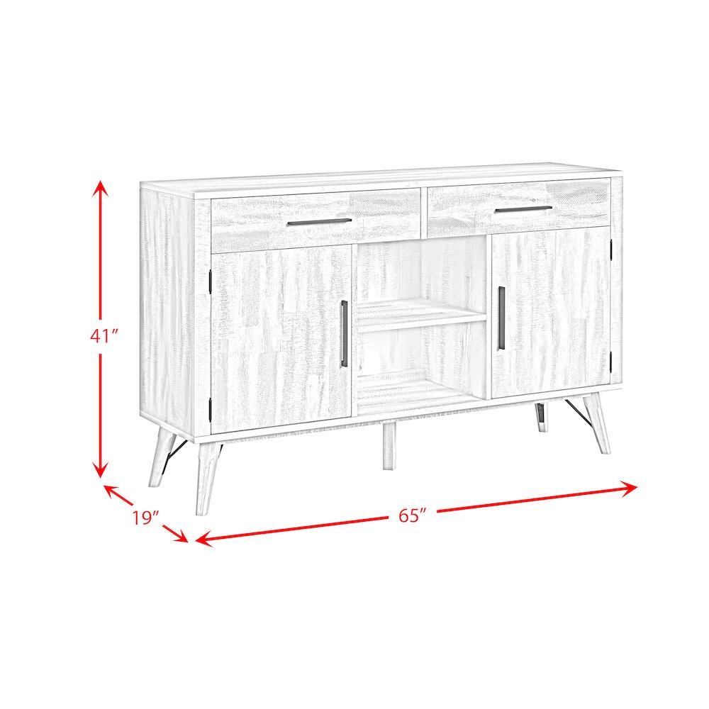 Rogen Rustic Buffet in Rustic White