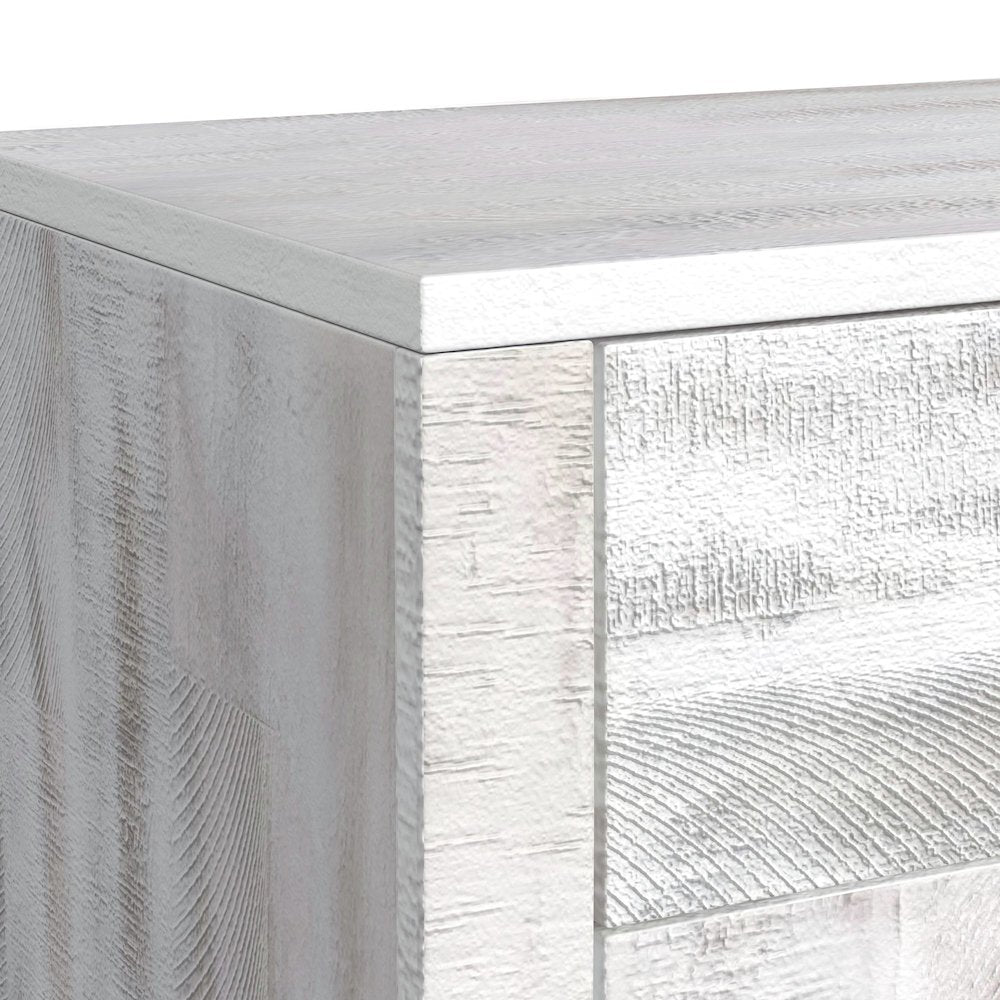 Rogen Rustic Buffet & Hutch with LED in Rustic White