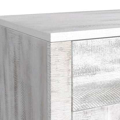Rogen Rustic Buffet & Hutch with LED in Rustic White