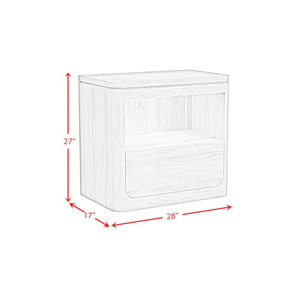 Camelot Nightstand with USB & LED in Natural