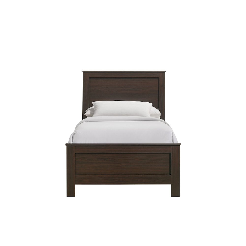 Santino Twin Panel Bed in Espresso