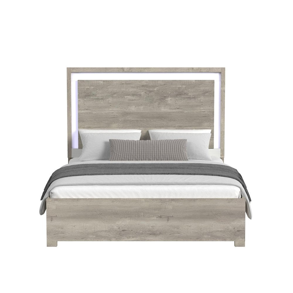 San Matteo King Bed with LED in Dual Tone