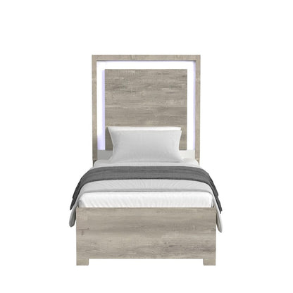 San Matteo Twin Bed with LED in Dual Tone