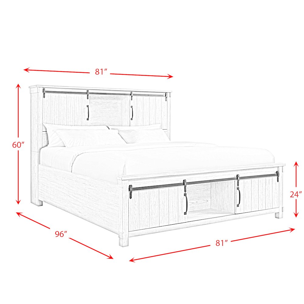 Jack King Platform Storage 4PC Bedroom Set
