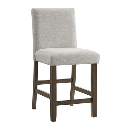 Hester Counter Side Chair with Grey Fabric in Brown (2 Per Carton)