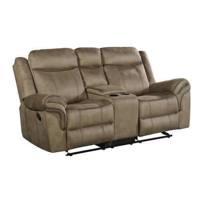 Tasso 2PC Living Room Set in T101 Brown-Sofa & Loveseat