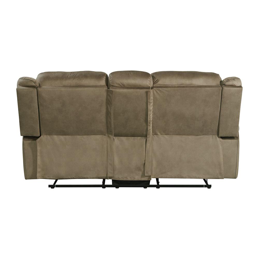 Tasso Motion Loveseat with Console in T101 Brown