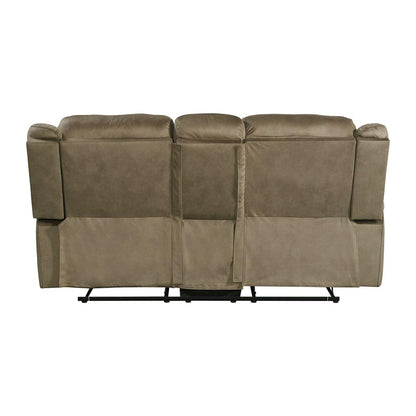 Tasso Motion Loveseat with Console in T101 Brown