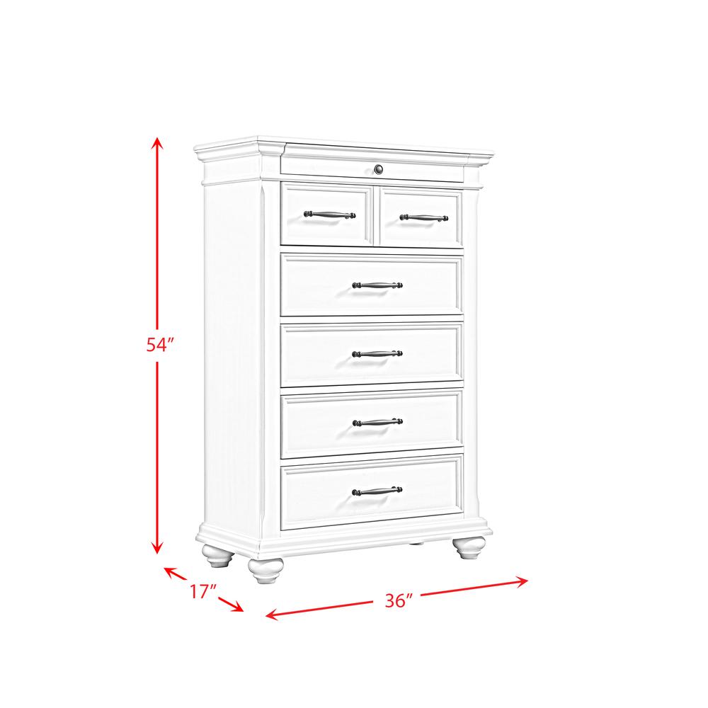 Brooks 6-Drawer Chest in Antique White